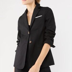 NWT ANN MASHBURN SARAH STRETCH CANVAS JACKET, Black Sz 6